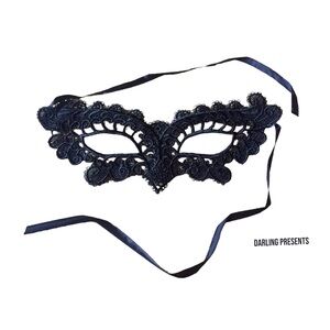 Lace Masquerade Ball Face Mask Unisex Color Black